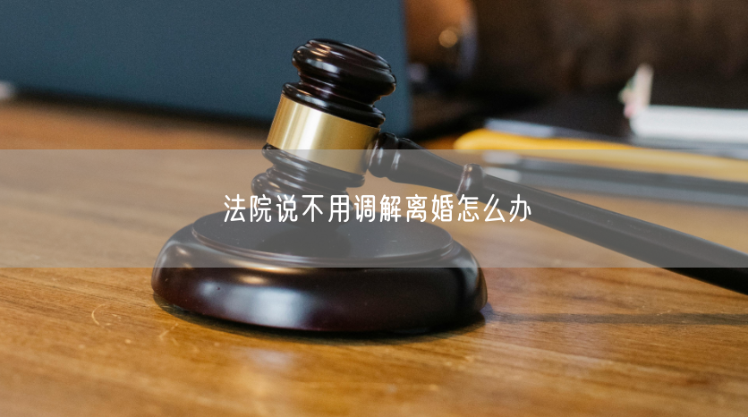 法院说不用调解离婚怎么办