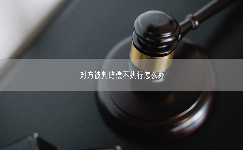 对方被判赔偿不执行怎么办